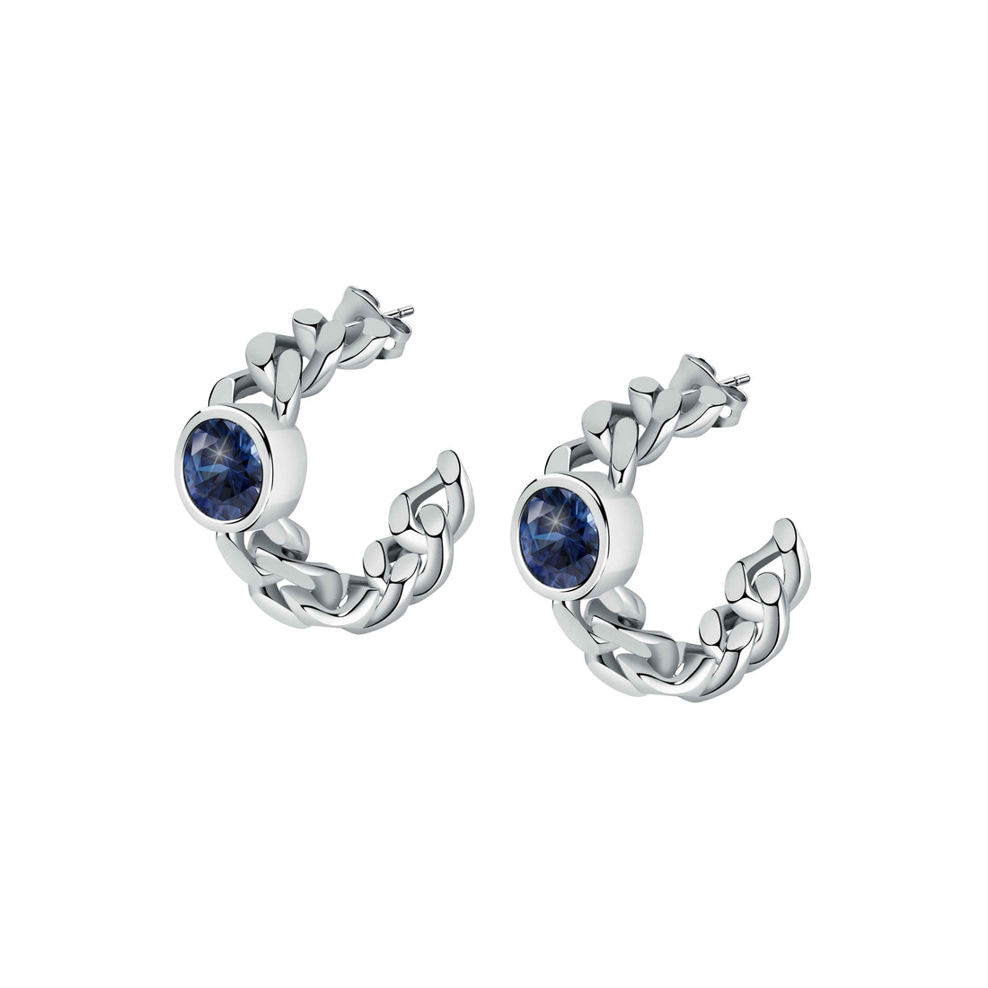 Orecchini Donna Chiara Ferragni Catena Groumette Zircone Blu