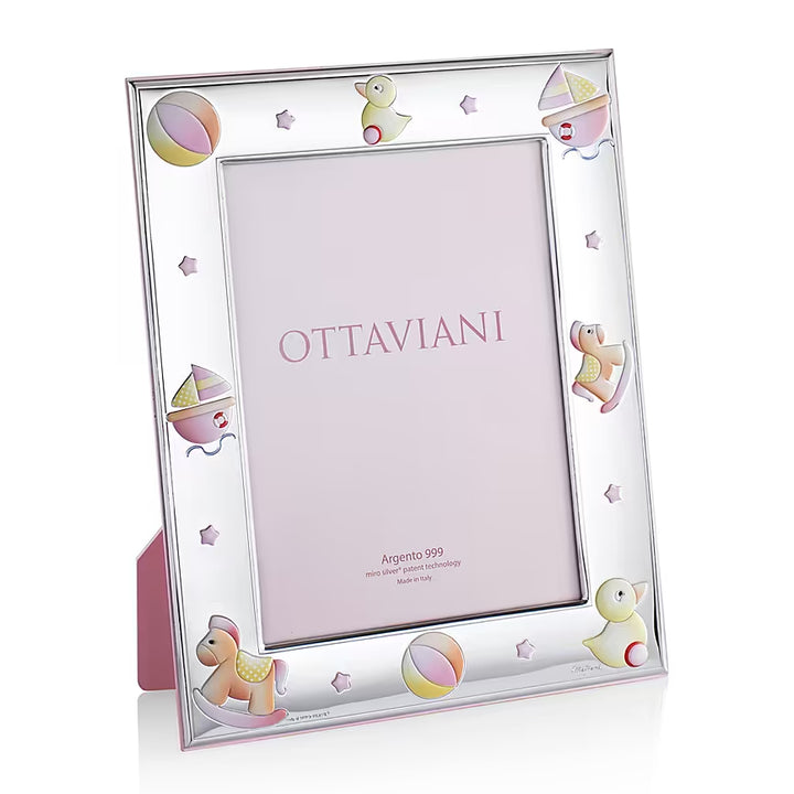 Portafoto Ottaviani Argento 999 Nascita Bimba 9x13 7010BR