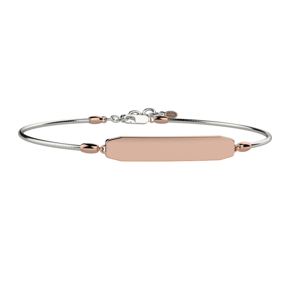 Bracciale Uomo Nanan Incidibile Semirigido Argento Rosè 925 PNAN0002