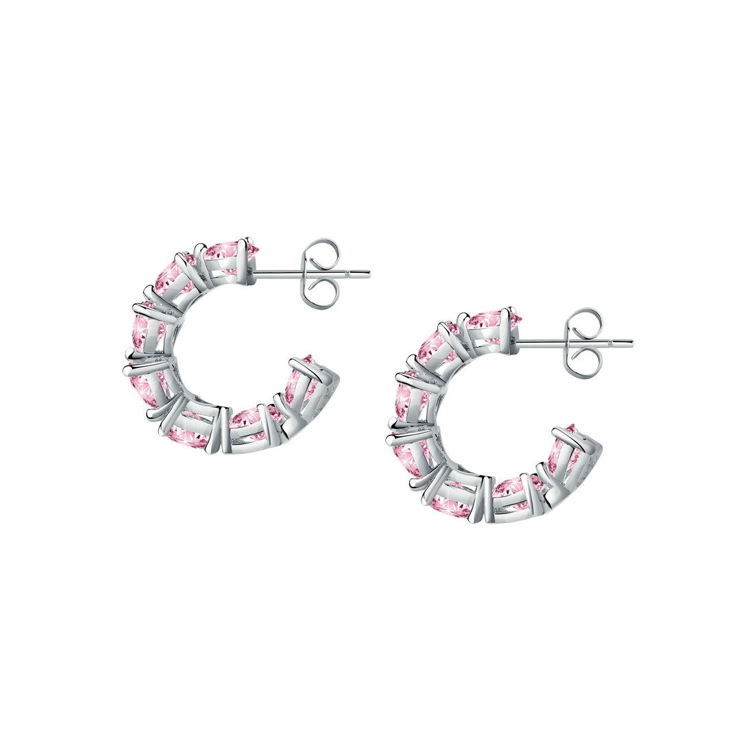 Orecchini Donna Chiara Ferragni Acciaio Zircone Rosa a forma di cuore
