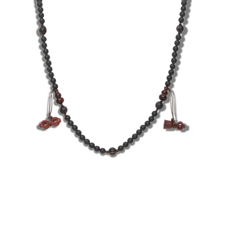Collana Unisex Tamashii Mudra Corto Onice Nero Satinato NHS1800-64