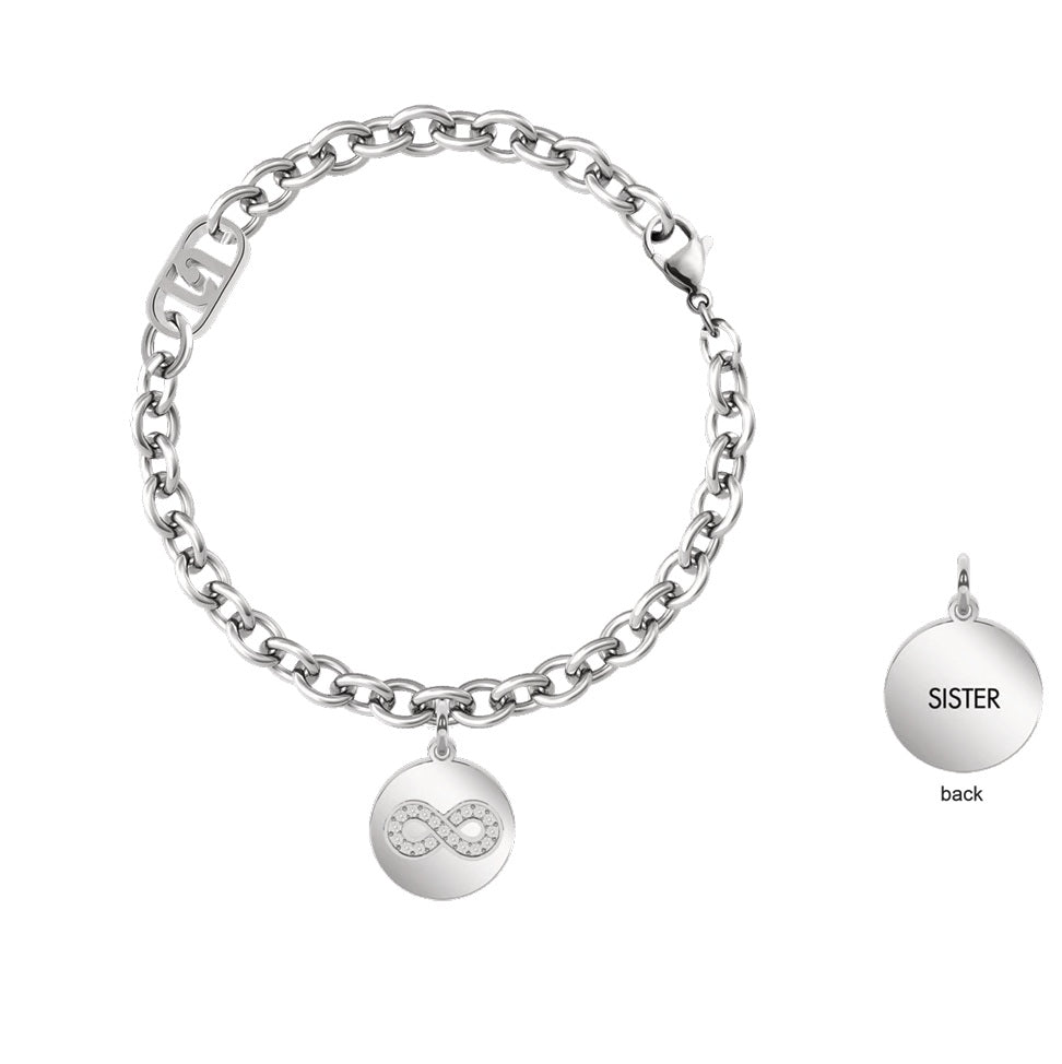 Bracciale Donna Acciaio Liu jo ciondolo infinito Con Zirconi LJ3098