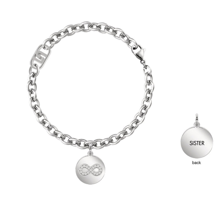 Bracciale Donna Acciaio Liu jo ciondolo infinito Con Zirconi LJ3098