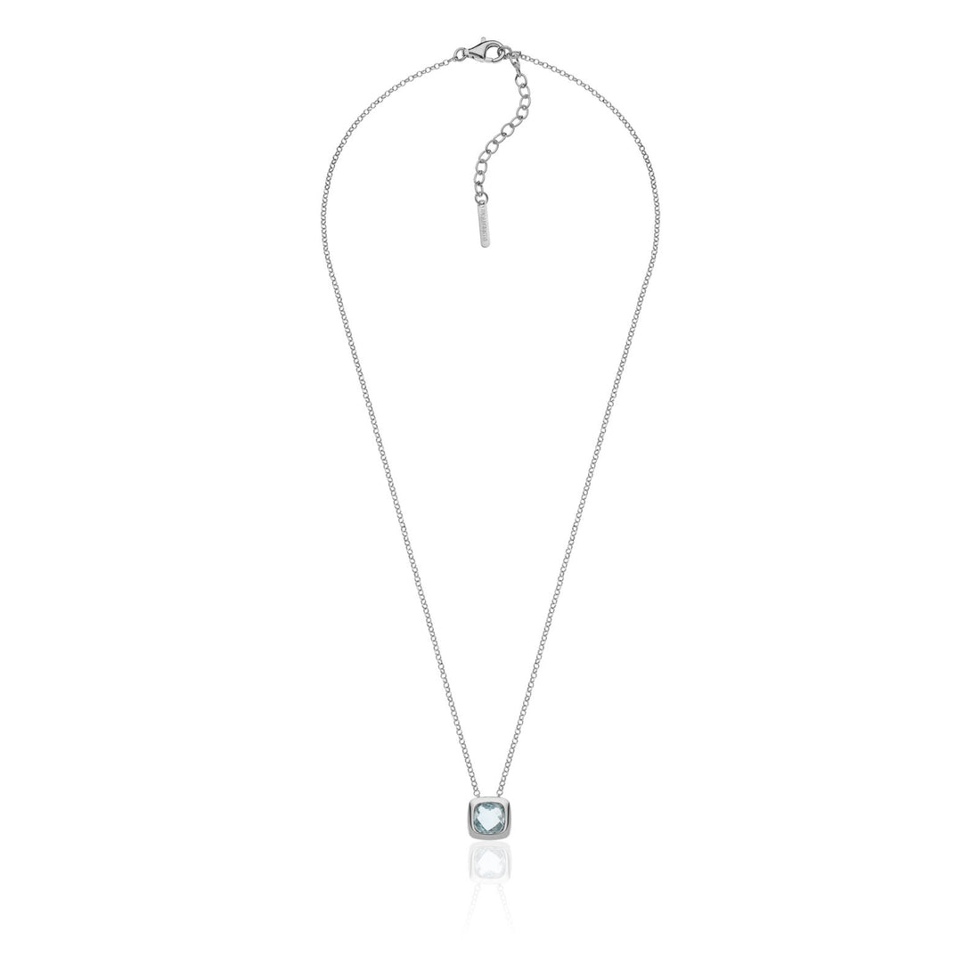 Collana Donna Unoaerre Girocollo Argento Bianco 925 Cristallo Azzurro 6155