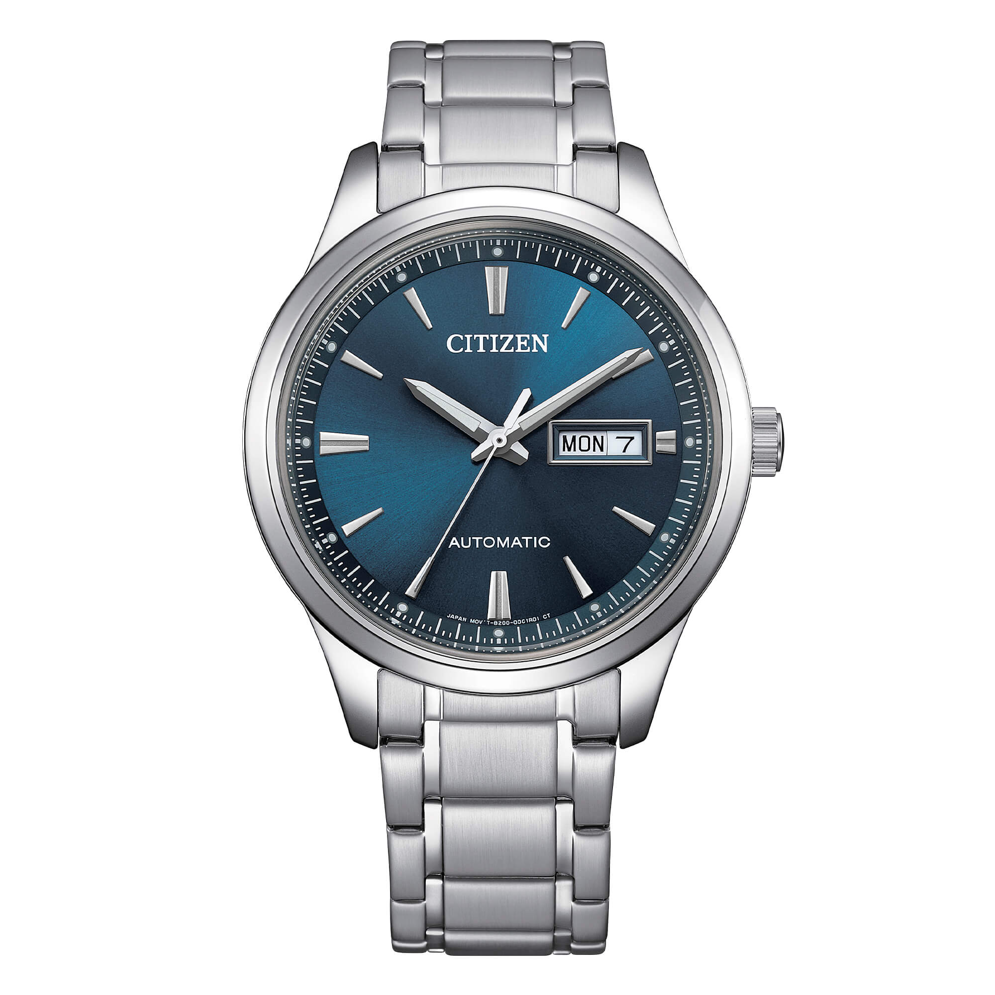 Orologio Uomo Citizen Automatico Blu Acciaio Doppia Data NY4058-79L