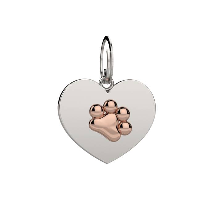 Medaglina Pets Liu Jo Acciaio Cuore Zampa Cagnolino Rosè LJP012
