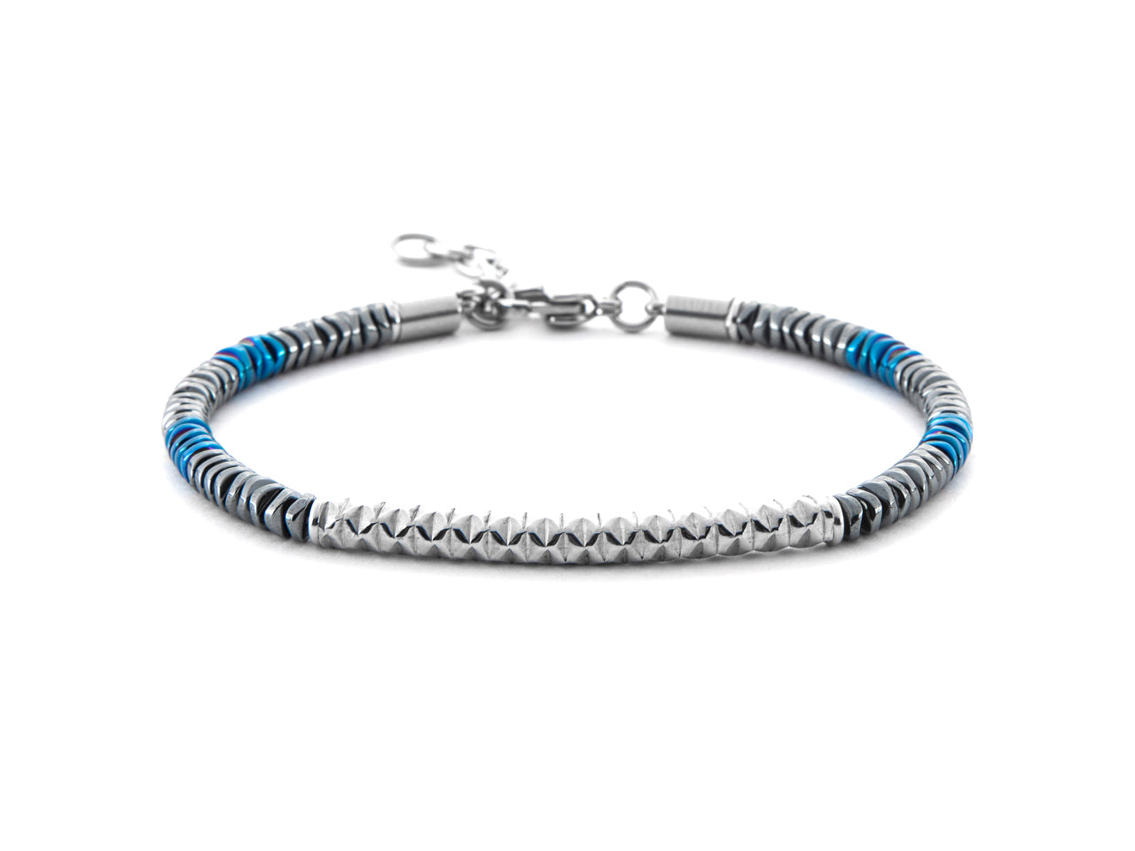 Bracciale Uomo 4US Cesare Paciotti Acciaio Blu Nero 4UBR7029