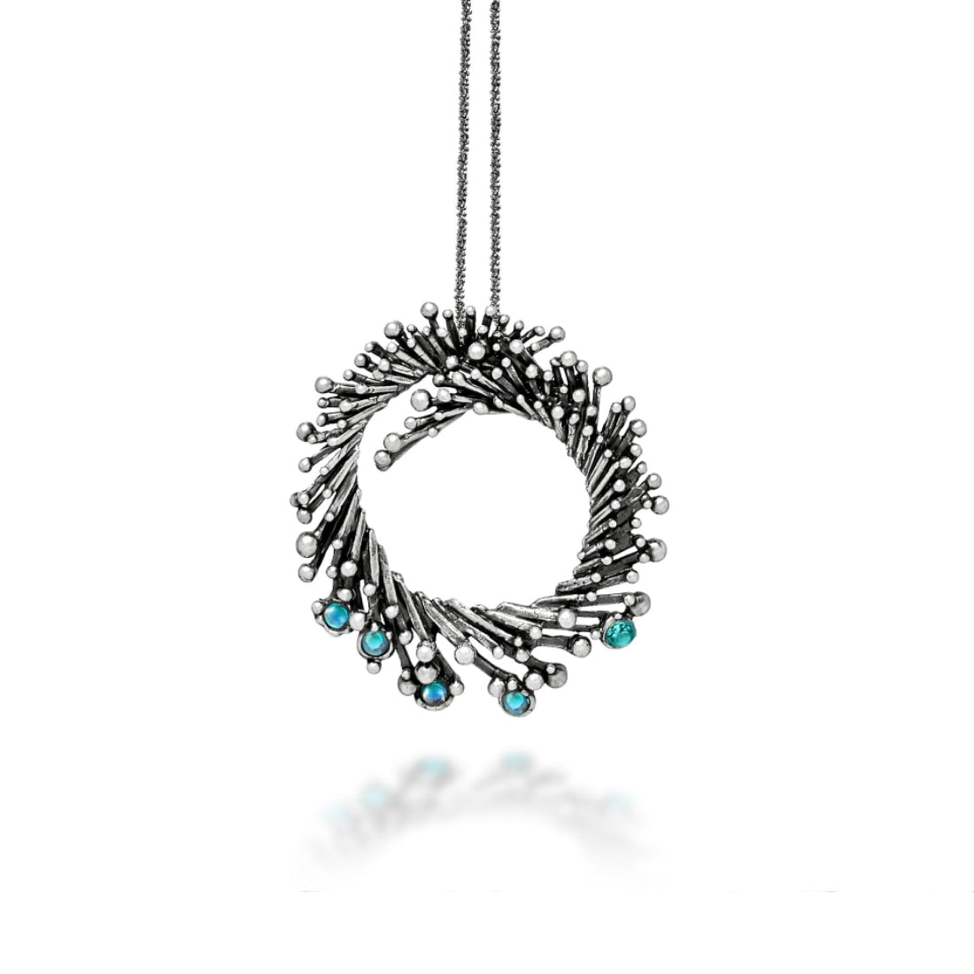 Collana Donna Giovanni Raspini Argento 925 Lunga Ciondolo Fireworks Quarzi 11665