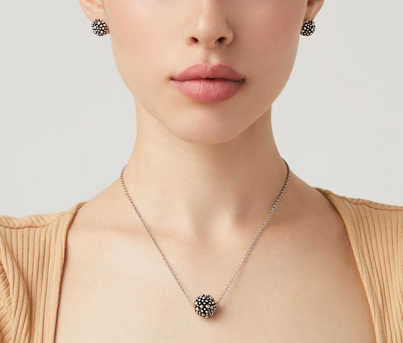 Orecchini Donna Giovanni Raspini Argento 925 Ciondolo Boule Perlage 11603