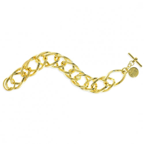 Bracciale Donna Unoaerre Bronzo Lucido Dorato Catena Intrecciata 268809