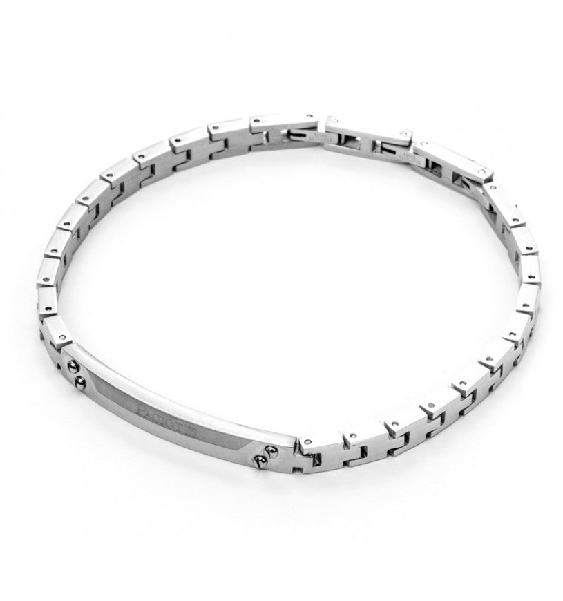 Bracciale Uomo 4US Cesare Paciotti Acciaio  con centrale logato 4UBR5117