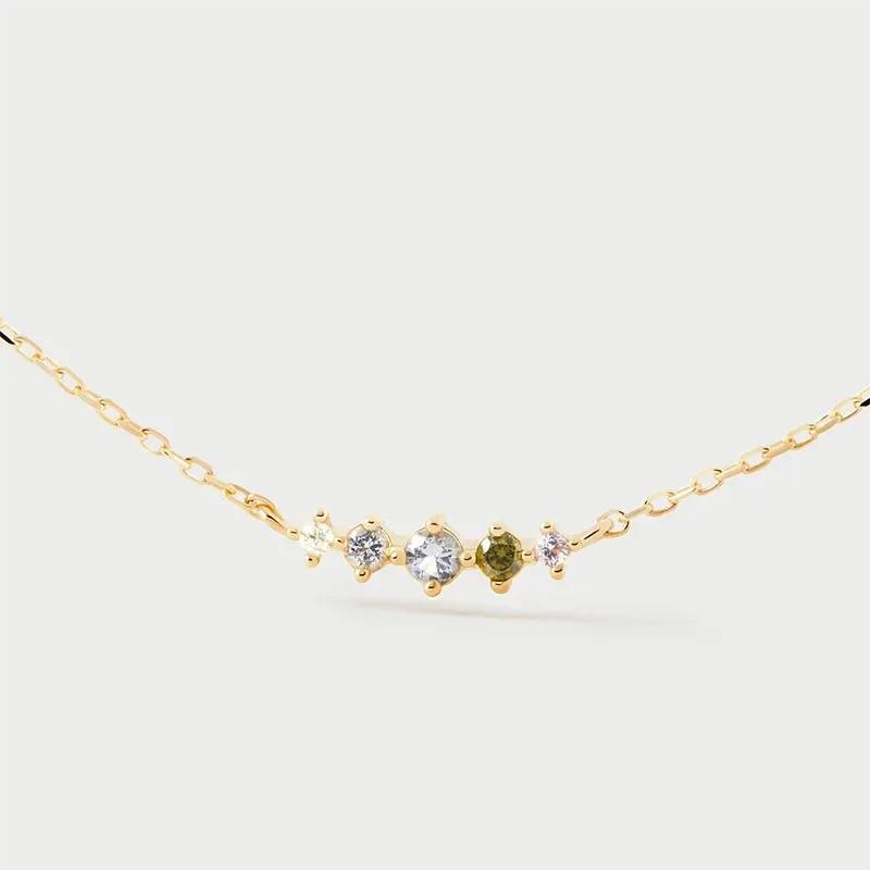 Collana Donna PDPaola Argento 925 Dorato Estela multicolore CO01-B60-U