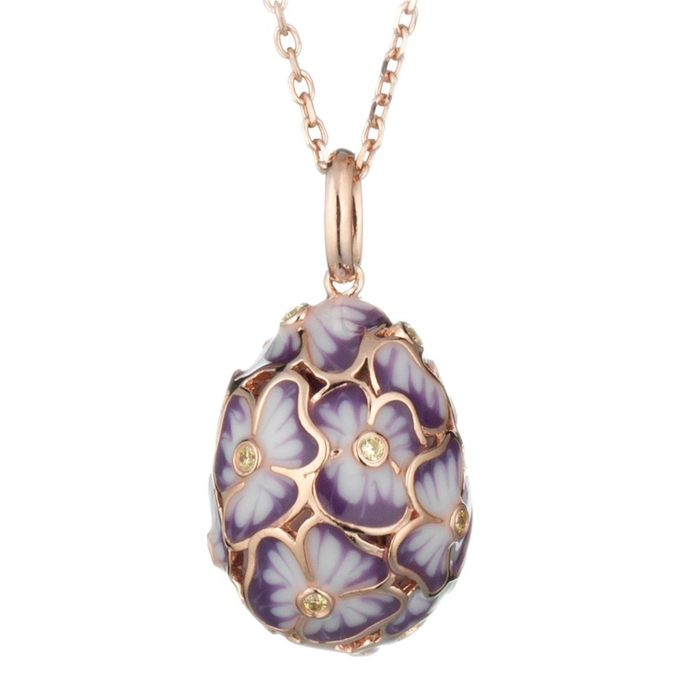 Collana Donna Tsars Argento Rosè 925 Fiori Smalto Zirconi TMP05RVI