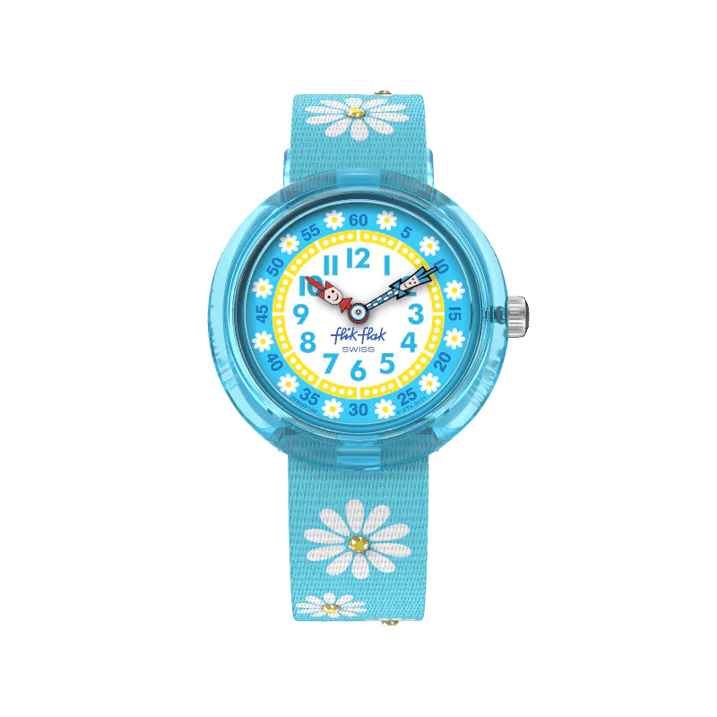 Orologio Swatch Flik Flak Quarzo Solo Tempo Azzurro FBNP186