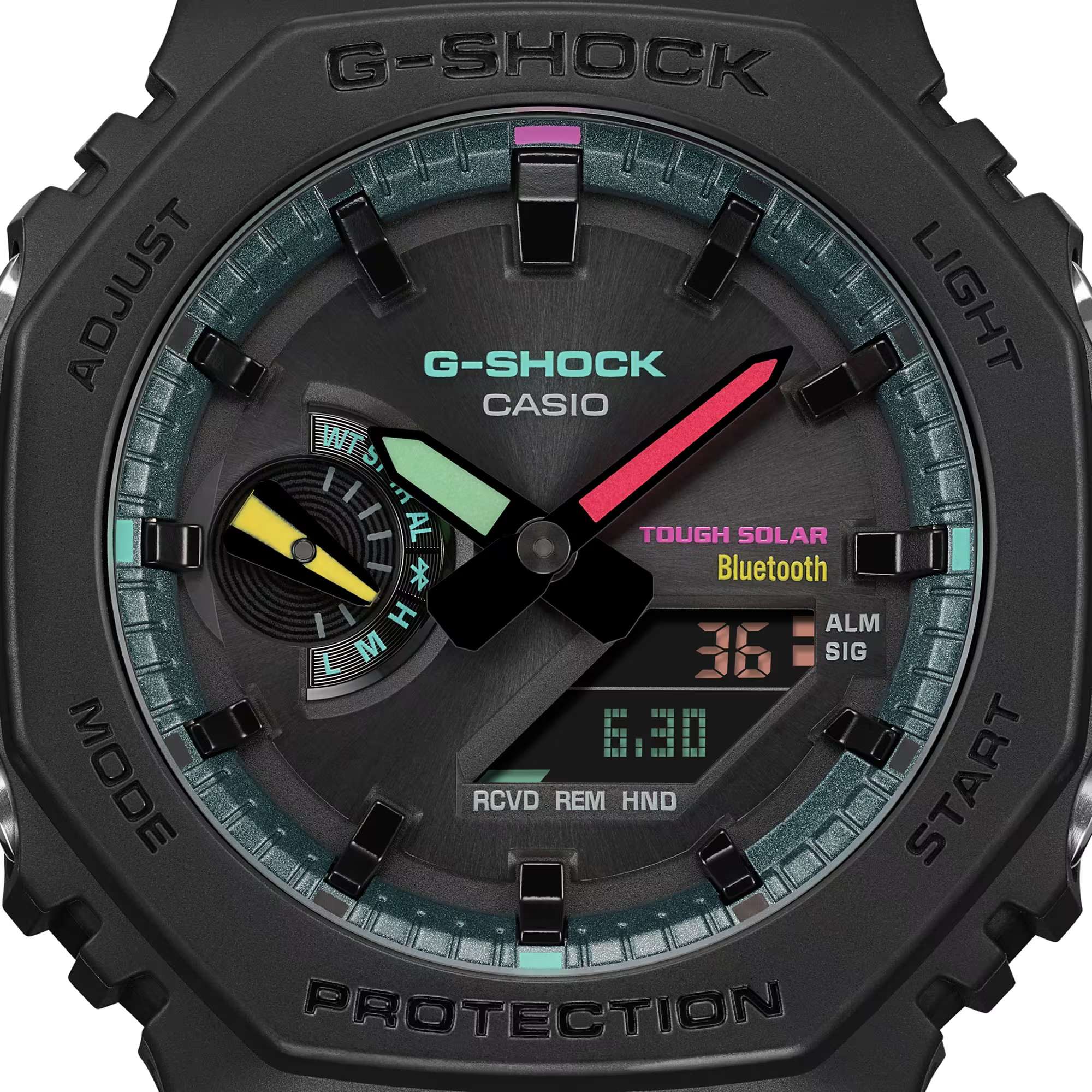 Orologio Uomo Casio G-SHOCK Quarzo Nero Fluorescente GA-B2100MF-1AER
