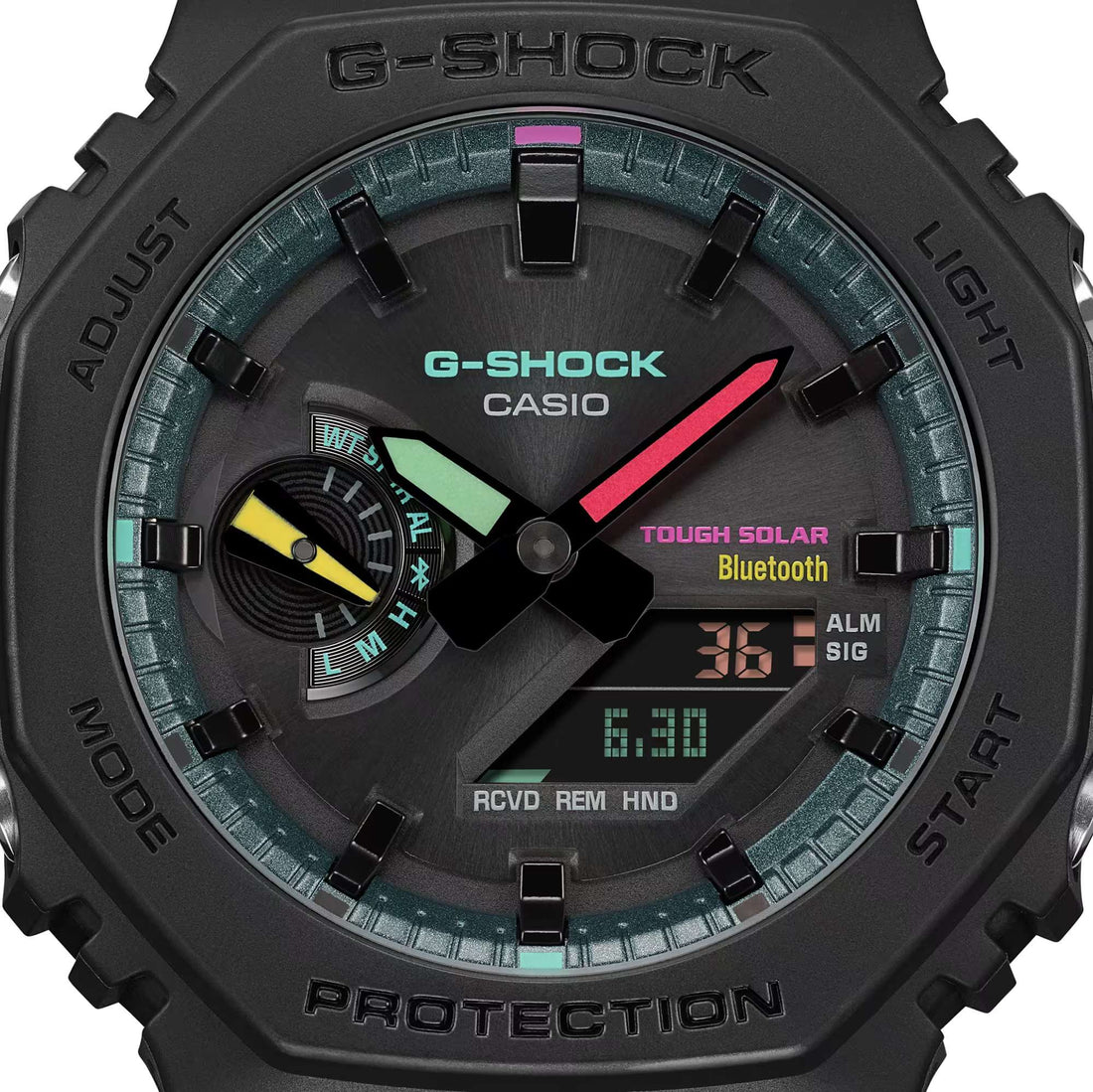 Orologio Uomo Casio G-SHOCK Quarzo Nero Fluorescente GA-B2100MF-1AER