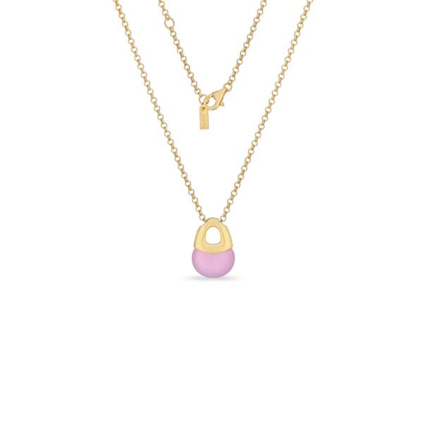 Collana Donna Sogni Argento 925 Dorato Quarzo Rosa CL122GRS