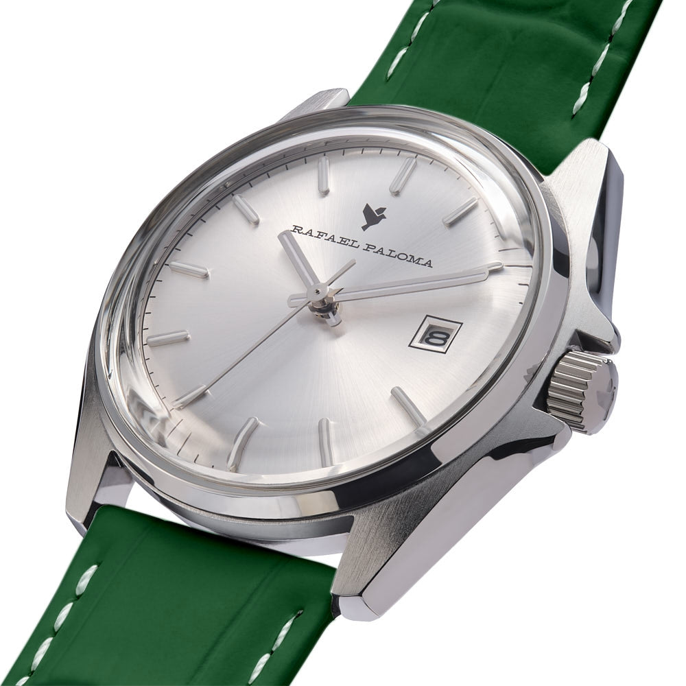 Orologio Uomo Rafael Paloma Acciaio Pelle Argentè Data ORP0090013