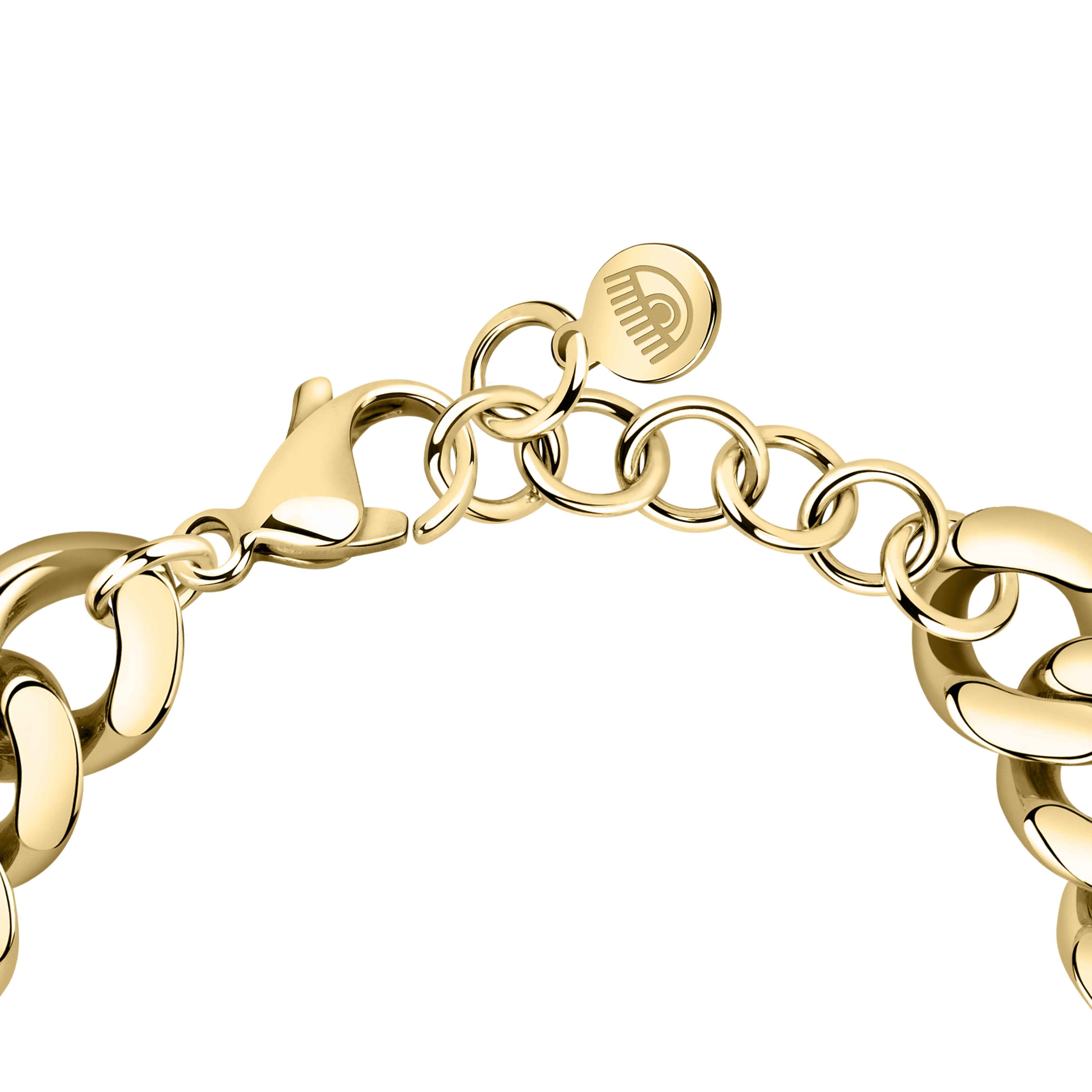 Bracciale Donna Chiara Ferragni Groumette Dorata Catena Logo Cuori Zirconi