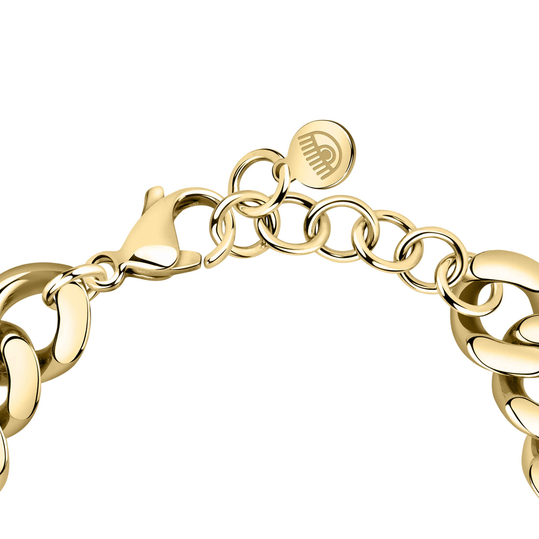 Bracciale Donna Chiara Ferragni Groumette Dorata Catena Logo Cuori Zirconi