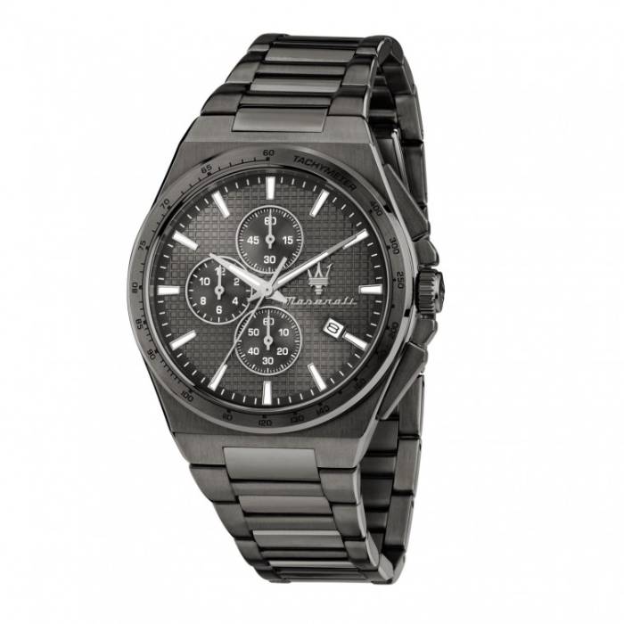 Orologio Uomo Maserati Velocità Acciaio Nero Quarzo Nero Crono Data R8873653006