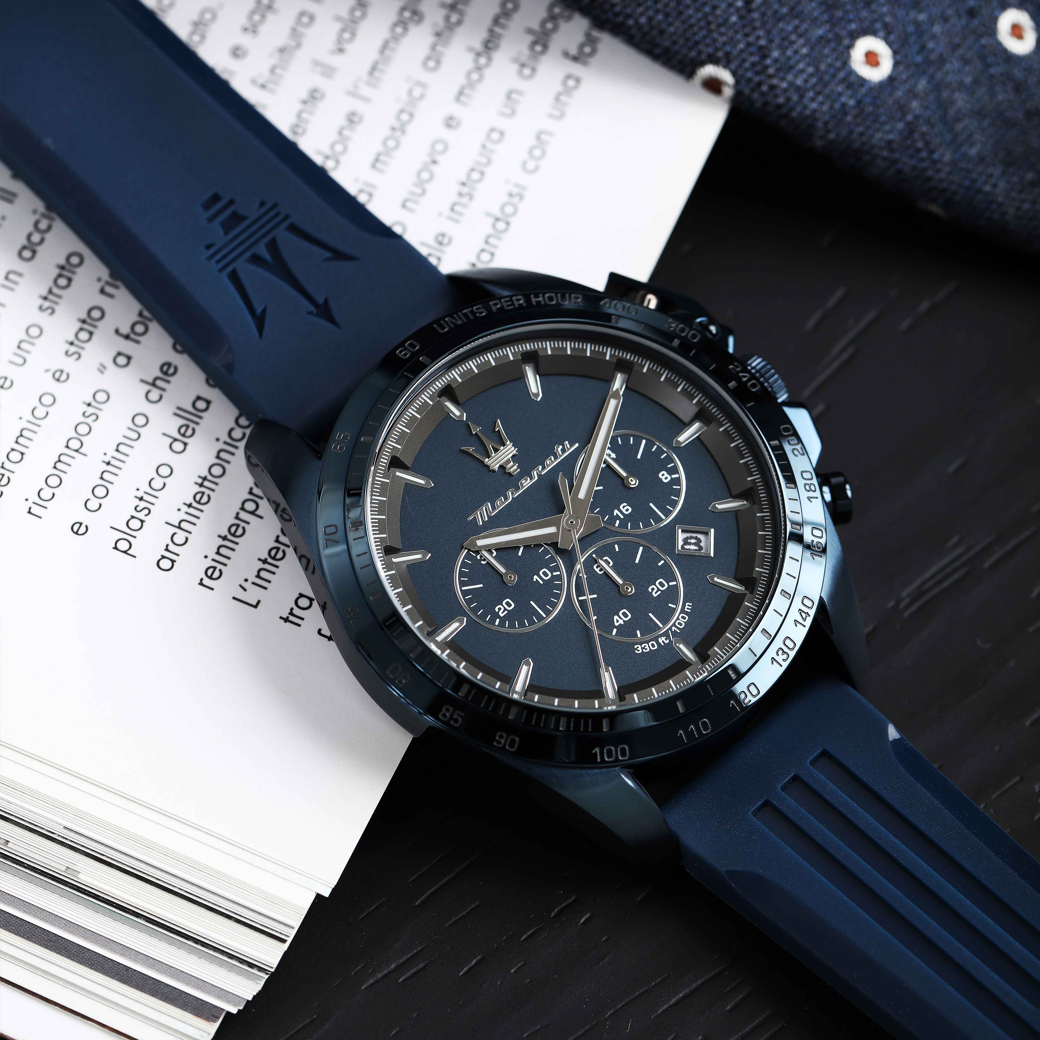 Orologio Uomo Acciaio Maserati Blu Quarzo Cronografo Data R8871612042