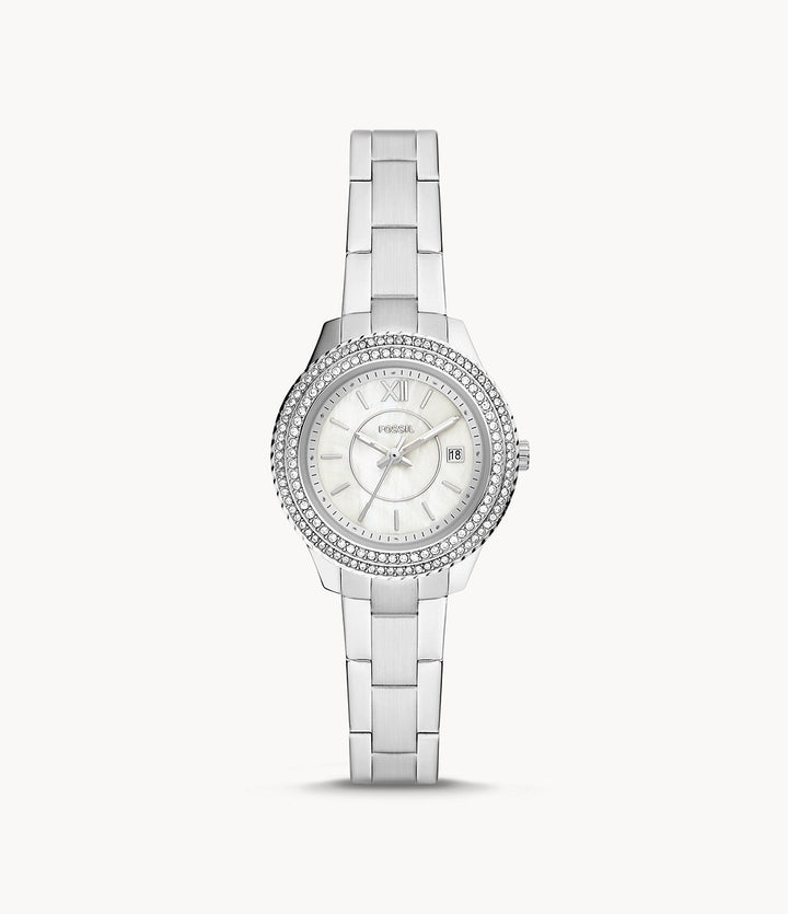 Orologio Donna Fossil Quarzo Solo Tempo Madreperla Zirconi Data ES5137