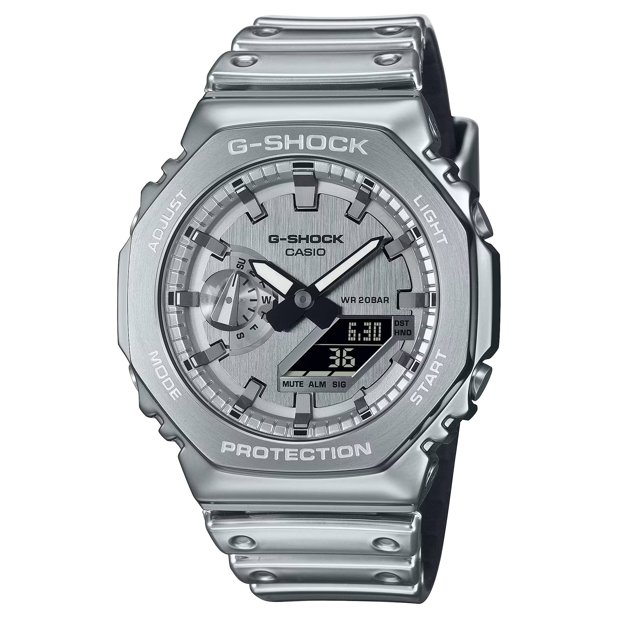 Orologio Uomo Casio G-SHOCK Resina Flex Argentata GM-2100YM-8AER