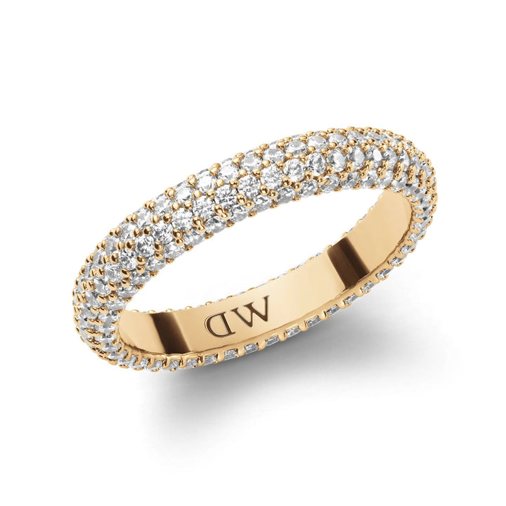 Anello Donna Daniel Wellington Oro Pavè Zirconi Crystal Misura 14 DW00400646