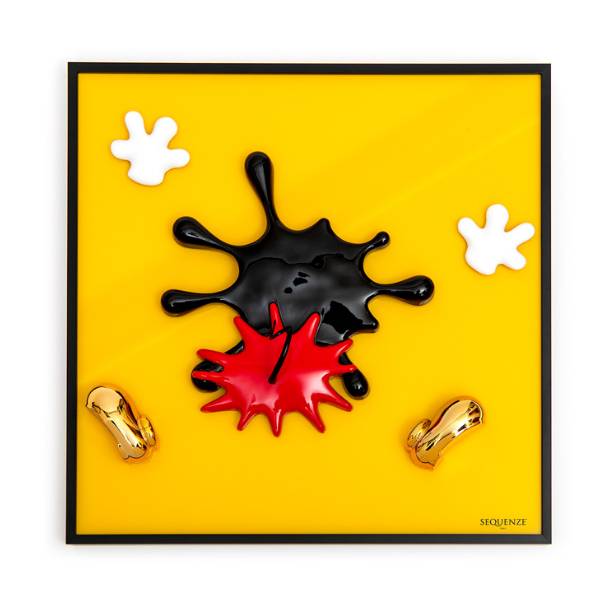 Quadro Sequenze Try Again Giallo 40x40 cm PZ032/G