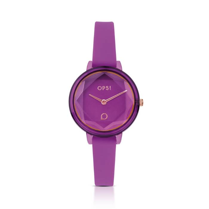 Orologio Donna Ops Objects Diamond Silicone Viola OPSPW-939