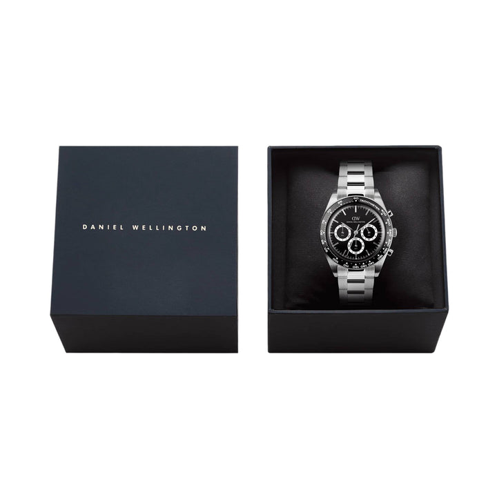 Orologio Uomo Daniel Wellington Iconic Tachymeter Acciaio Nero DW00100947