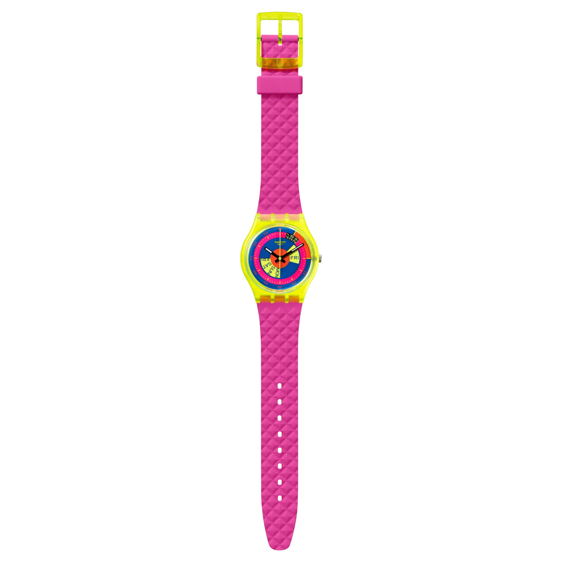 Orologio Donna Swatch Shades Of Neon Quarzo Solo Tempo Rosa Multicolore SO28J700