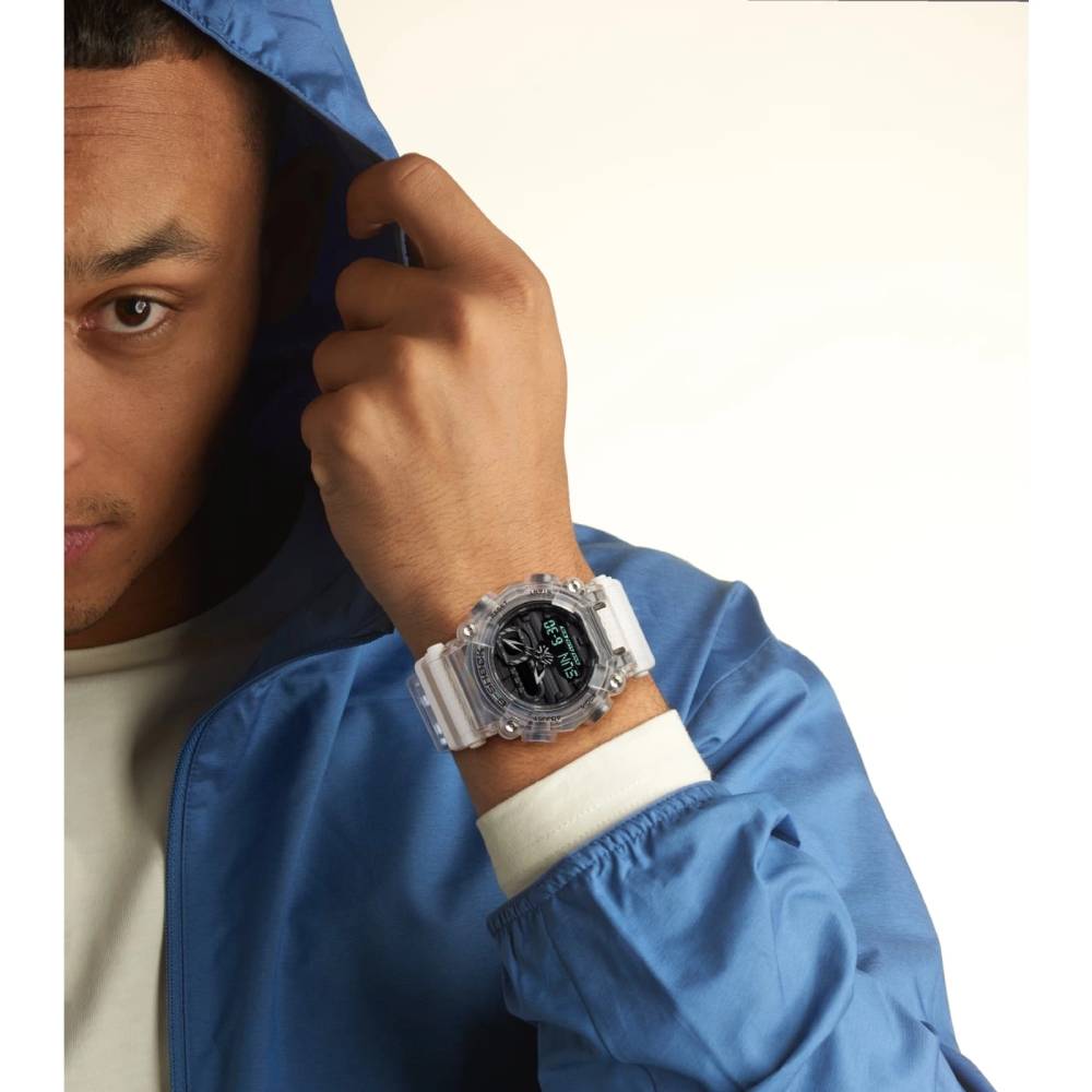 Orologio Uomo Casio G-SHOCK Skeleton Quarzo Nero Trasparente Analogico Digitale GA-900SKL-7AER
