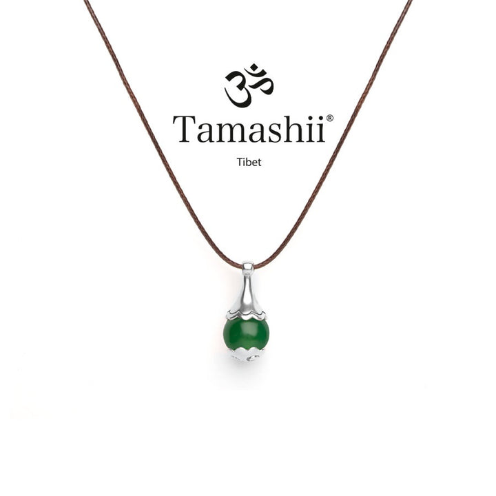 Collana Unisex Tamashii Ciondolo Ear-Drops Agata Verde NHS1800-12
