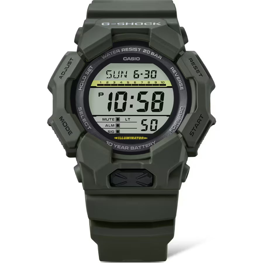 Orologio Uomo Casio G-SHOCK Verde Militare Digitale 10 Anni Batteria GA-010-3ER