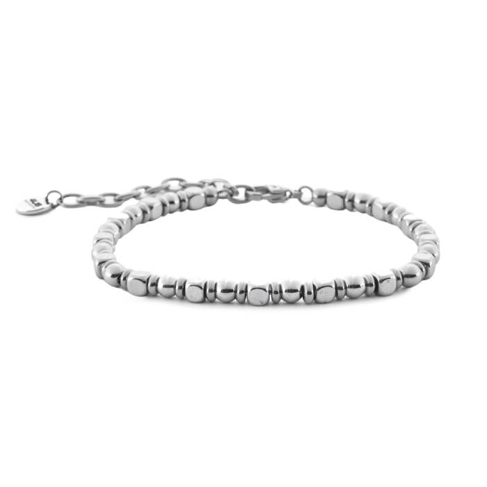 Bracciale 4US Cesare Paciotti Uomo Acciaio Bianco Ematite 4UBR7000