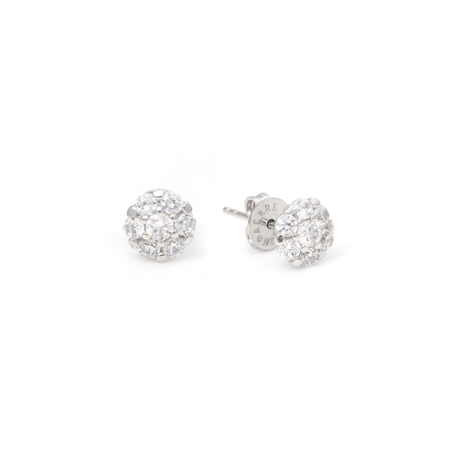 Orecchini Donna Unoaerre Argento 925 Fiori Zirconi Bianchi 6530