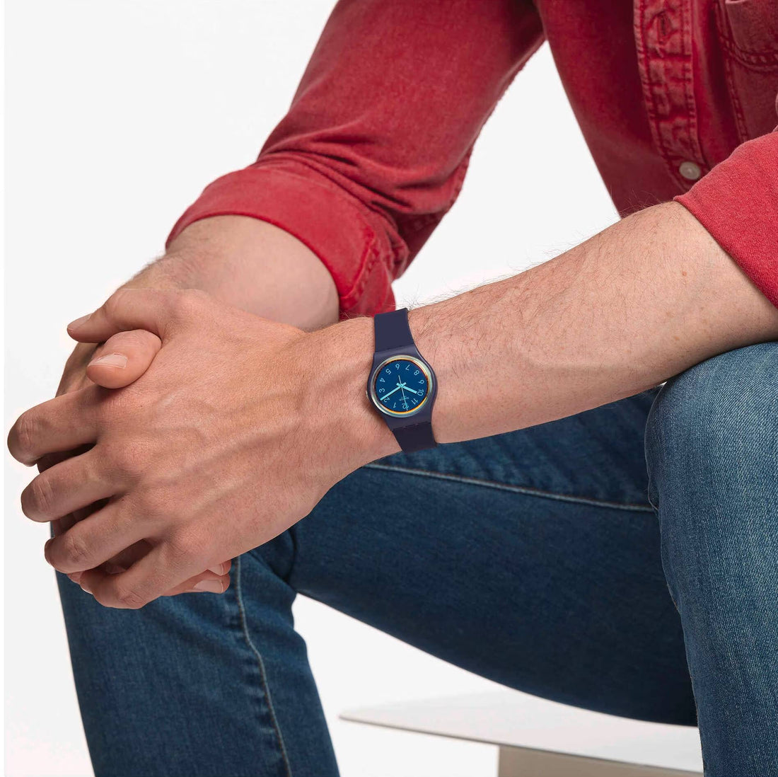 Orologio Unisex Bambino Swatch LA NIGHT BLUE Multicolore SO28N110