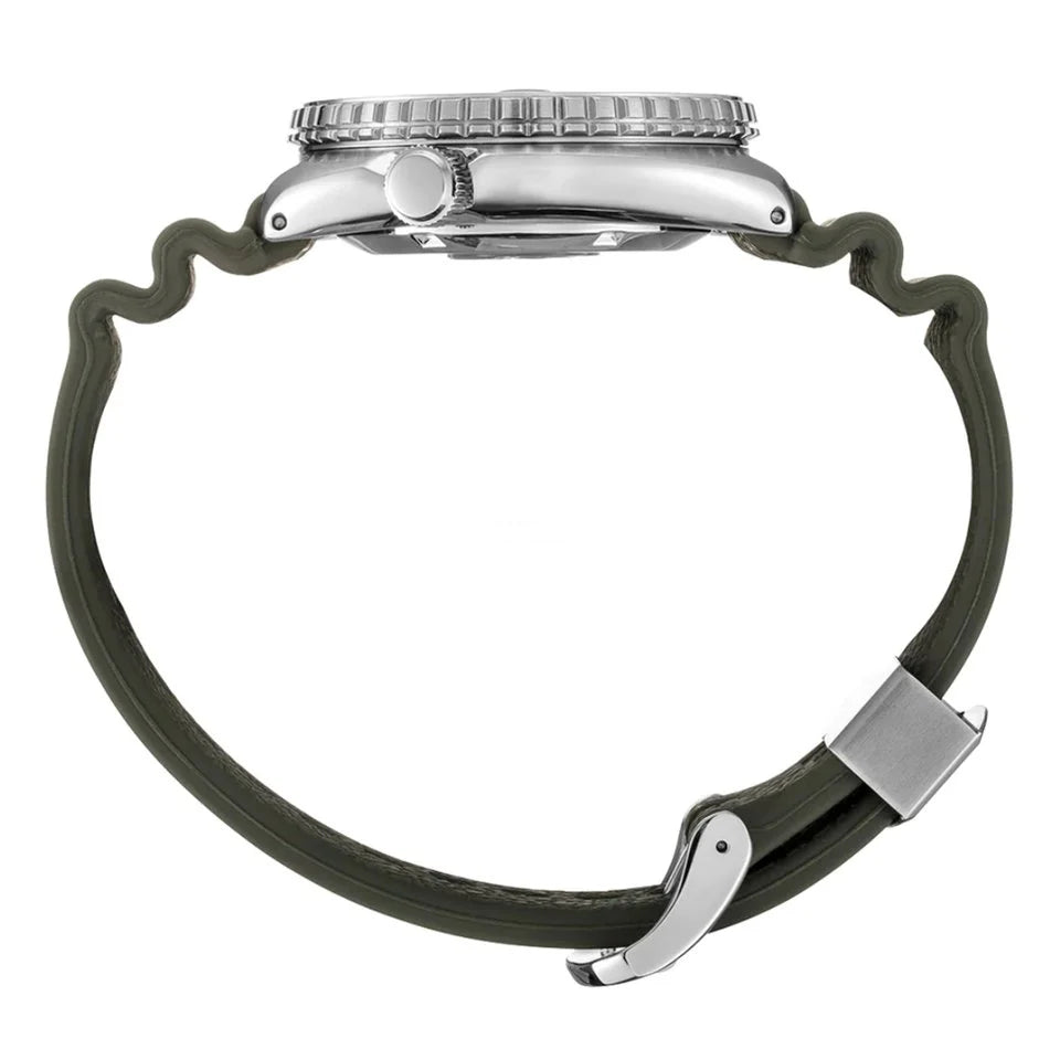 Orologio Uomo Seiko Prospex Automatico Doppia Data Acciaio Gomma Verde SRPE05K1