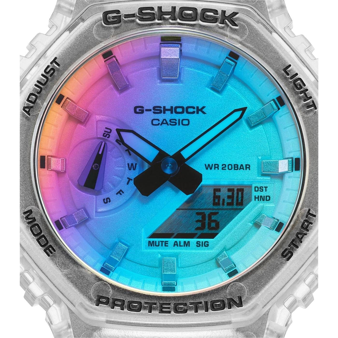 Orologio Uomo Casio G-Shock Multicolore Trasparente GA-2100SRS-7AER
