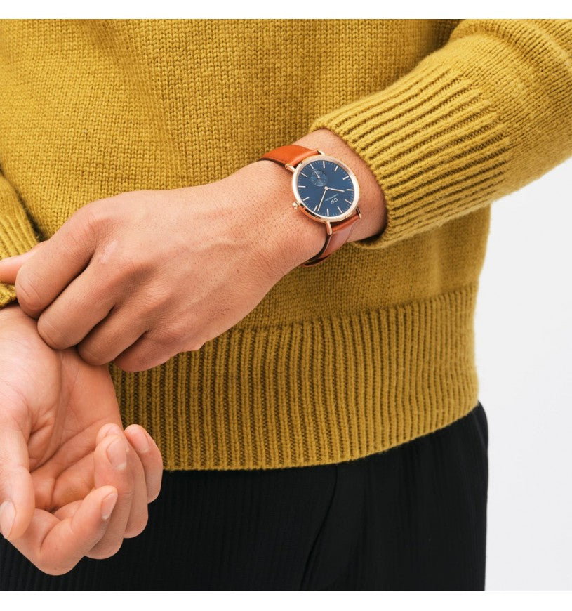 Orologio Uomo Daniel Wellington Quarzo Acciaio Rosè Pelle 40 mm DW00100708