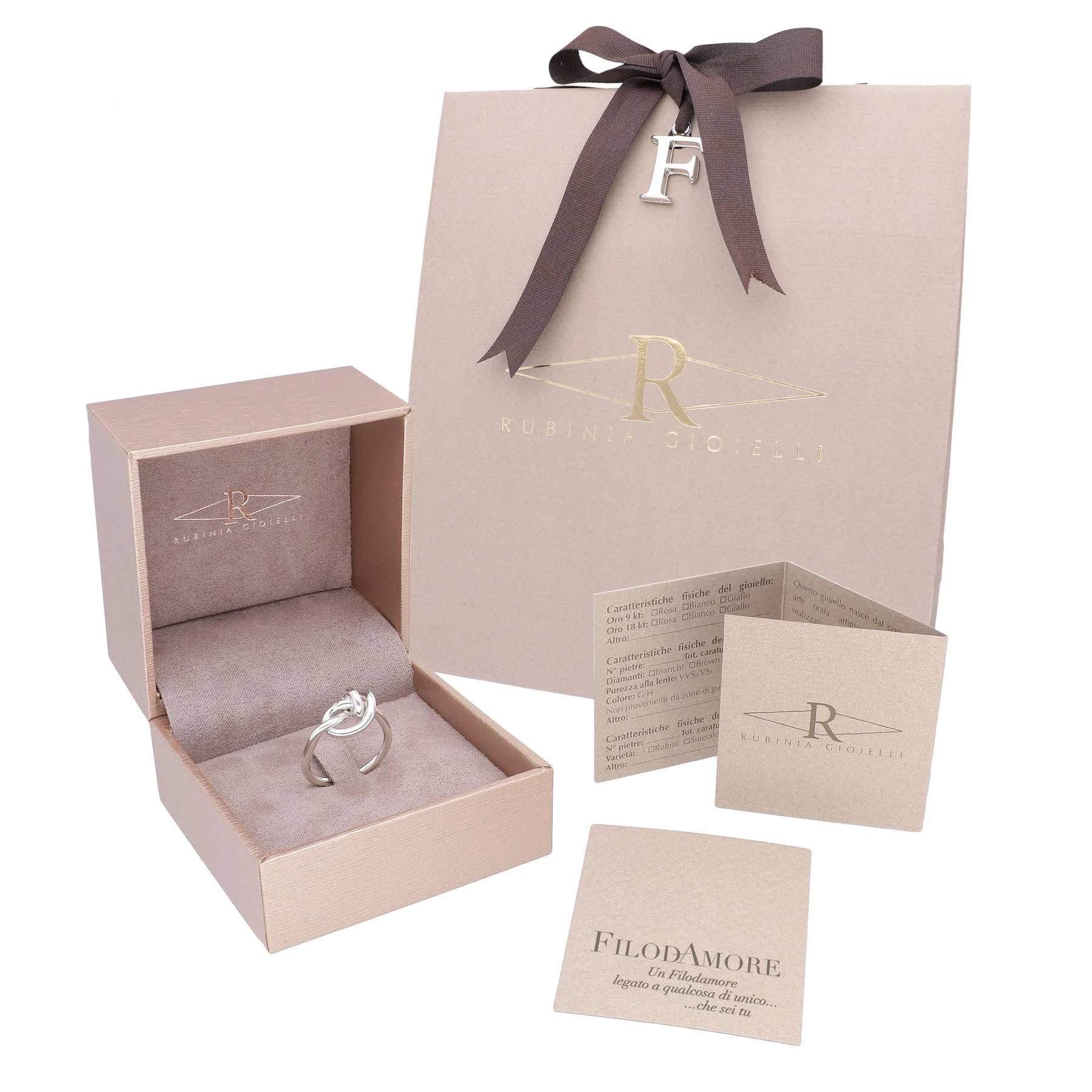 Anello Donna Cupido Filo D'Amore Oro Giallo 9 KT Mis 12 AN251G