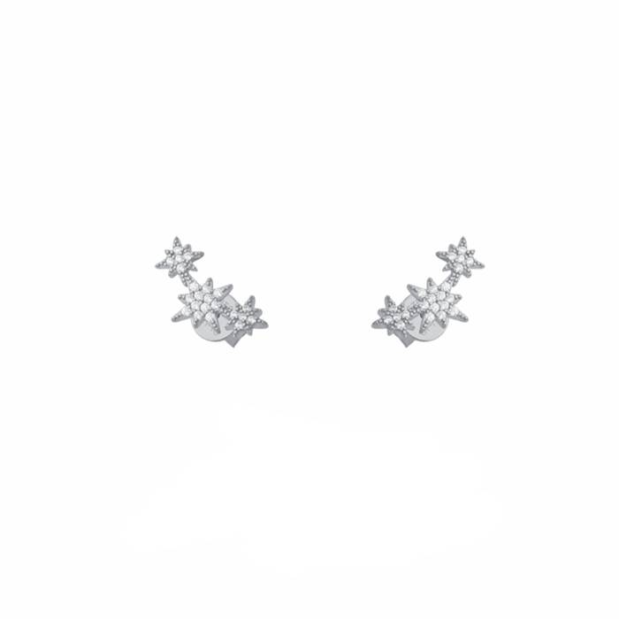 Orecchini Donna Liu Jo Argento 925 Stella Zirconi Bianchi ALJ258