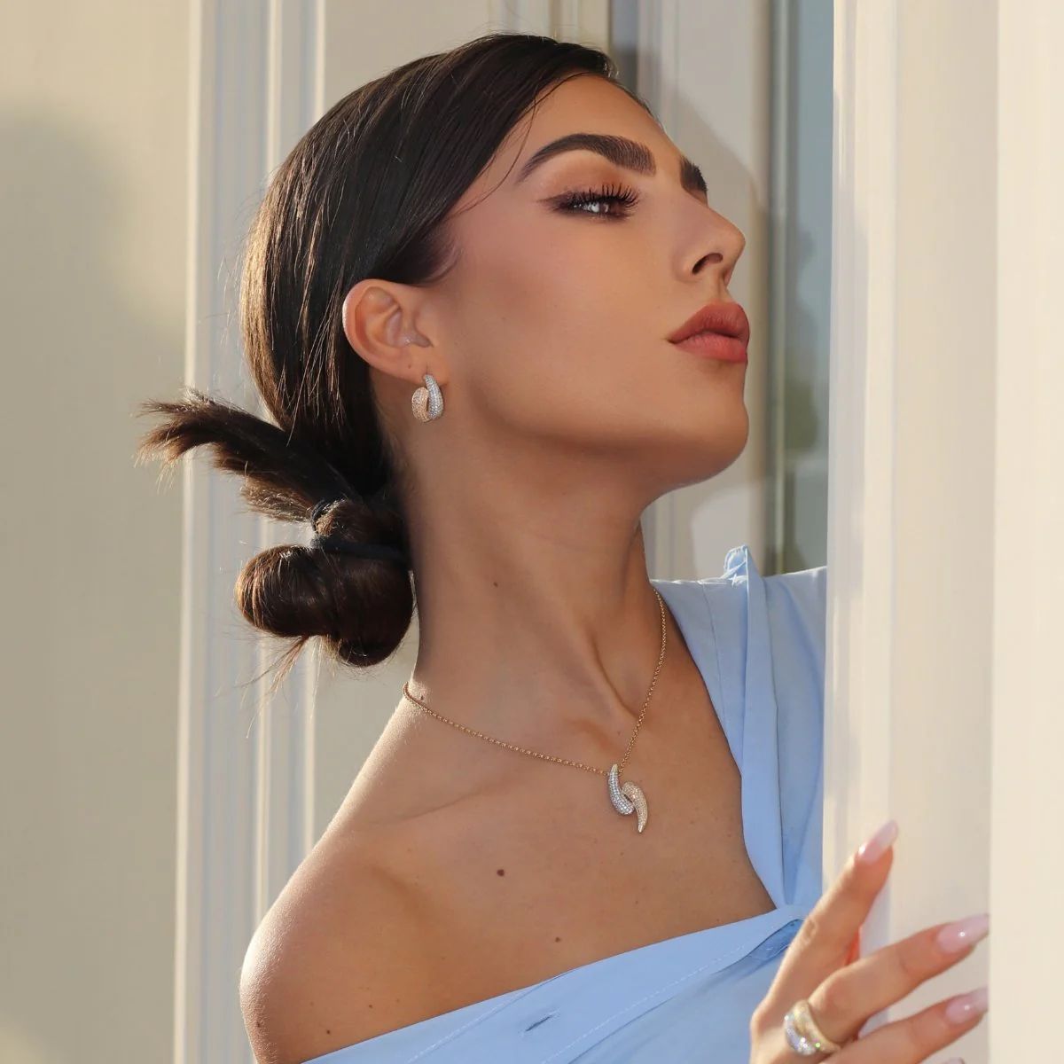 Collana Donna Sogni Argento Dorato 925 Yin-Yang Zirconi Bianchi CL089GBC