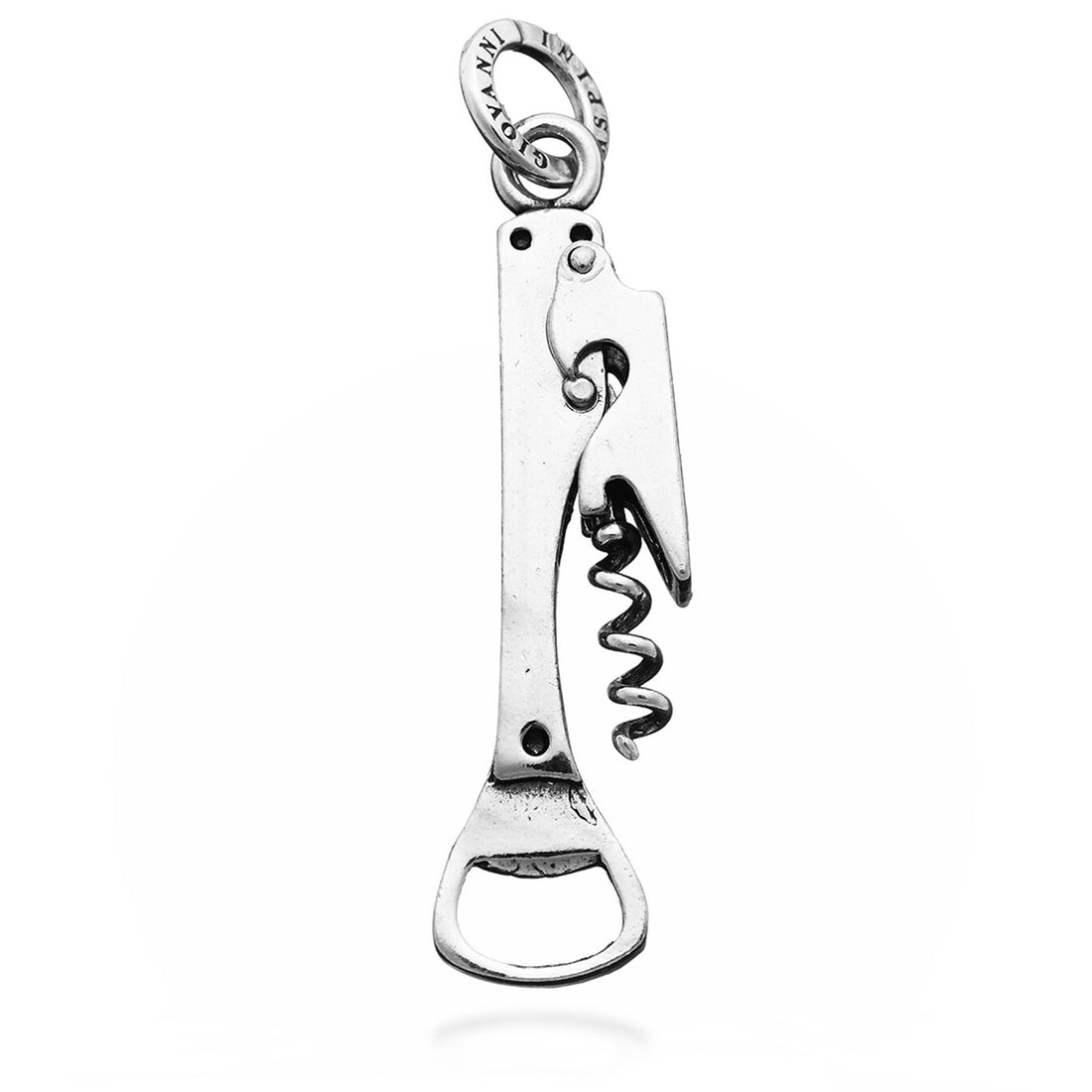 Charm Uomo Giovanni Raspini Argento 925 Cavatappi Realizzato A Mano 06250