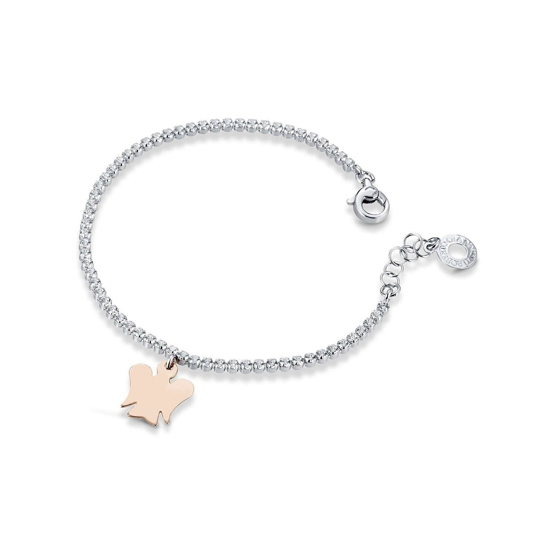 Bracciale Donna Argento 925 Roberto Giannotti Angelo Rosè Zirconi Tennis GIA339