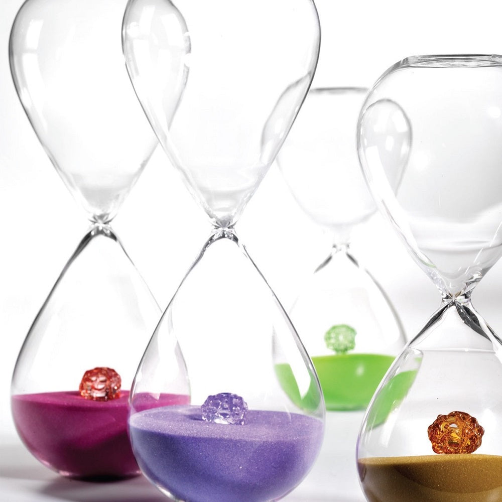 Centrotavola Cristallo clessidra Nodo colore Verde cm 26 OL02860