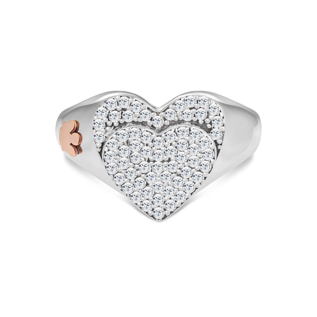 Anello Donna Argento 925 Roberto Giannotti Cuore Zirconi Bianchi GIA438-16-18