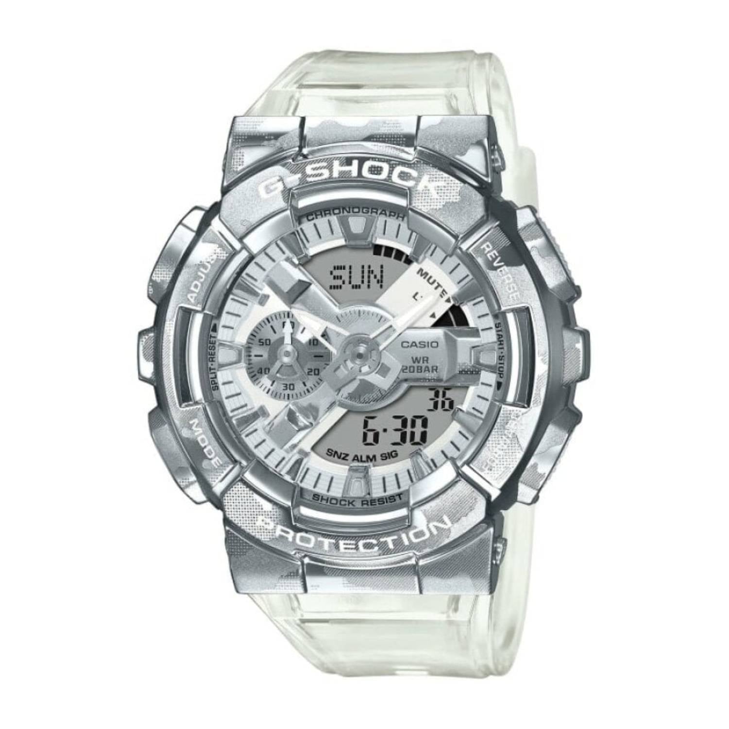 Orologio Uomo Casio G-SHOCK Gomma Acciaio Quarz Analogico Digital GM-110SCM-1AER